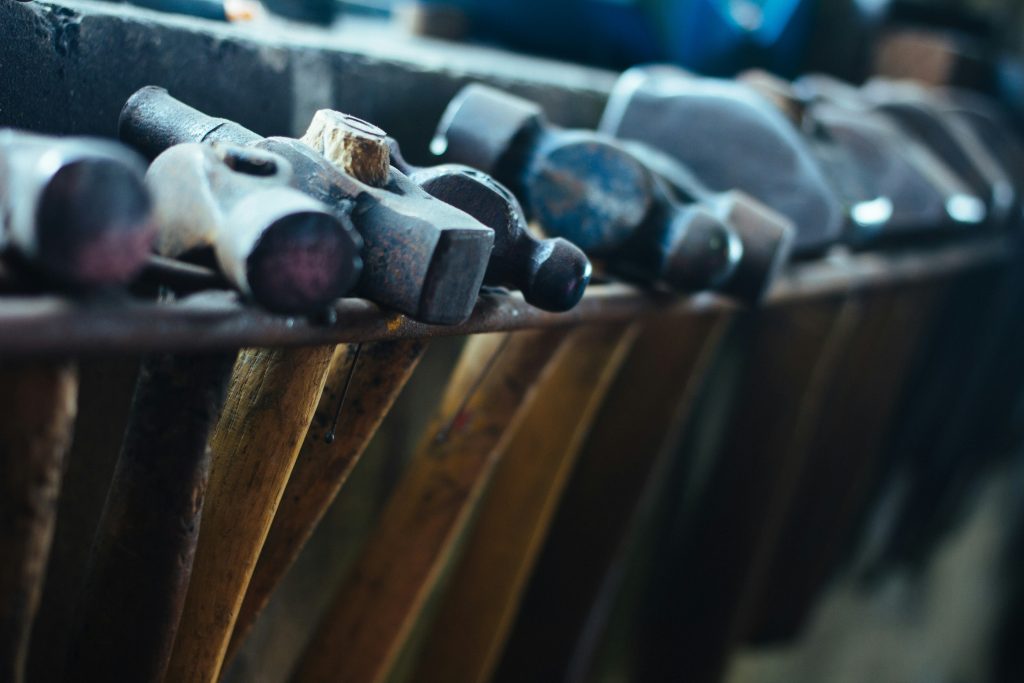 Many different types of hammers being used as a metaphor for how just because it is the same tool, like images are, does not mean that they are used in the same way,